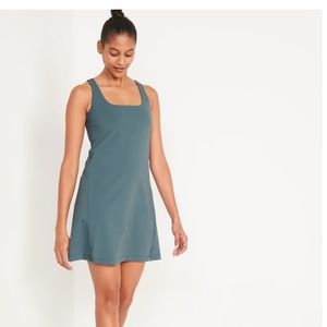 NWT - Old Navy Powersoft shelf bra dress - shake blue
